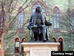 Памятник самому знаменитому уроженцу Пенсильвании Бенджамину Франклину
