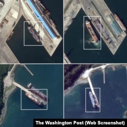 Російські комерційні кораблі доставляли вантажі між Північною Кореєю та Росією. The Washington Post (Planet Labs)