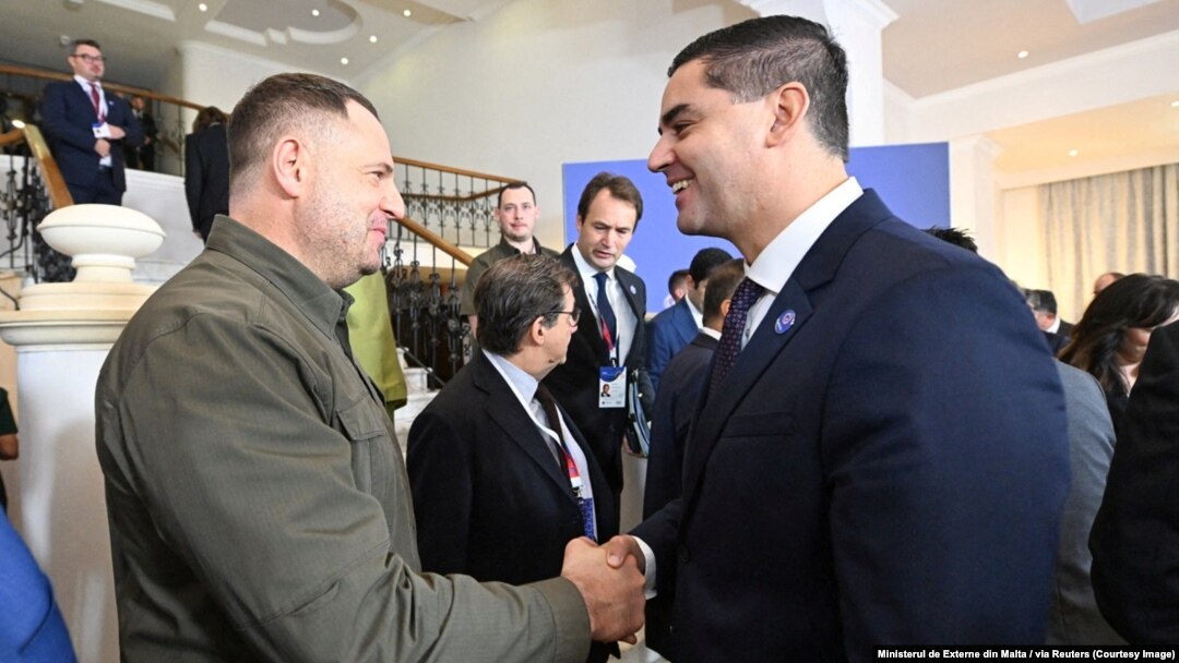Руководитель Офиса президента Украины Андрей Ермак и министр иностранных дел Мальты Иен Борг