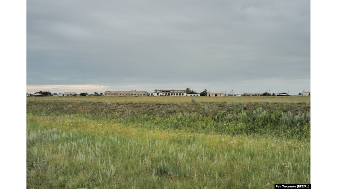 Abandoned buildings that once were part of the collective farm