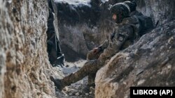 Воин ССО Нацгвардии Украины под Бахмутом 11 февраля 