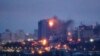 A view of the upper floor of a residential building ablaze after a Russian missile attack on Kyiv on January 2.&nbsp;<br />
<br />
Ukrainian President Volodymyr Zelenskiy said at least five people were killed and scores injured in a barrage of missiles and drones fired by Moscow&#39;s military on January 2 that Kyiv said was similar in scale to a massive Russian attack just days earlier.