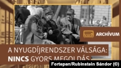 Nyugdíjasok a budapesti Hunyadi téren 1978-ban. Fotó: Fortepan / Rubinstein Sándor