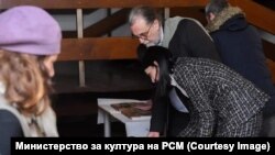 Министерката за култура Бисера Костадиновска-Стојчевска на настанот по повод враќањето на иконите од Албанија