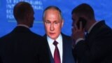 Во время выступления президента Владимира Путина на ПМЭФ-2023