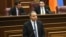 Armenia - Economy Minister Vahan Kerobian speaks in the Armenian parliament, December 6, 2023.