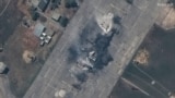 Знищений російський винищувач МіГ-31 на авіабазі Бельбек поблизу Севастополя в окупованому Криму, 16 травня 2024 року
