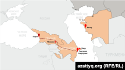Поставки нефти через Транскаспийский коридор, из порта Актау в Азербайджан и далее Грузию и Турцию, за год существенно увеличены, но они несопоставимы с объёмами перекачки по Каспийскому коридору