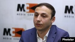 Armenia - Gegham Stepanian, Karabakh's human rights ombusdman, at a news conference in Yerevan, February 15, 2024.