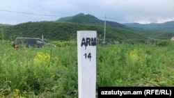 Armenia - A new border post placed in Tavush province during a land transfer to Azerbaijan, May 23, 2024.