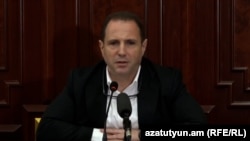 Armenia - Former Defense Minister Davit Tonoyan testifies before pro-government lawmakers, Yerevan, August 1, 2023.