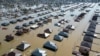Poplavljeni deo ruskog grada Orenburga, 11. april 2024.