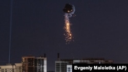 تصویر ارشیوی از سرنگون کردن یک پهپاد شاهد در آسمان کی‌یف