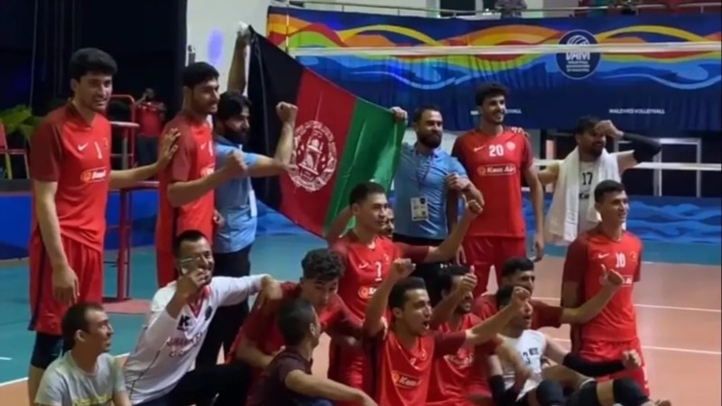 تیم والیبال افغانستان تیم مالدیف را شکست داد