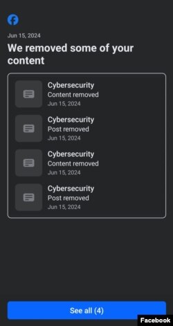 ეს შეტყობინებები 15 ივნისს ნანა მალაშხიამ მიიღო, საჯარო მოხელემ, რომელიც საზოგადოებამ 2023 წლის მარტში "აგენტების კანონის" საწინააღმდეგო აქციებზე ევროკავშირის დროშით წყლის ჭავლის წინ მდგომი გაიცნო