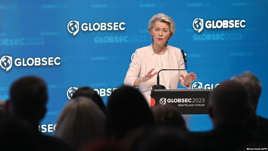European Commission President Ursula von der Leyen presented a few new proposals at the GLOBSEC conference in Bratislava, including bringing Western Balkan countries closer to the EU's lucrative single market. 
