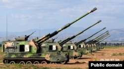 Кытай артиллериясы машыгууда.
