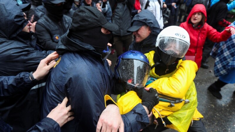 Noi proteste la Tbilisi. Poliția ar fi reținut și un cetățean moldovean