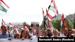 Magyar Péter demonstrációján 2024. április 6-án