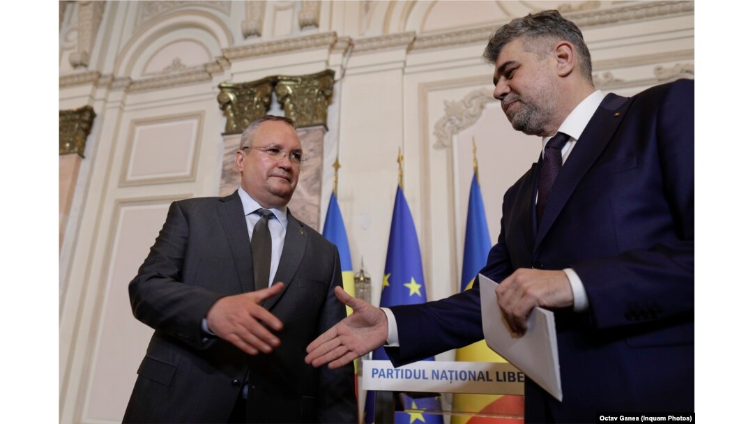 Marcel Ciolacu (dreapta) și Nicolae Ciucă (stânga) și-au dat mâna pentru multele aranjamente care au precedat alianța preelectorală PSD-PNL și listele comune.