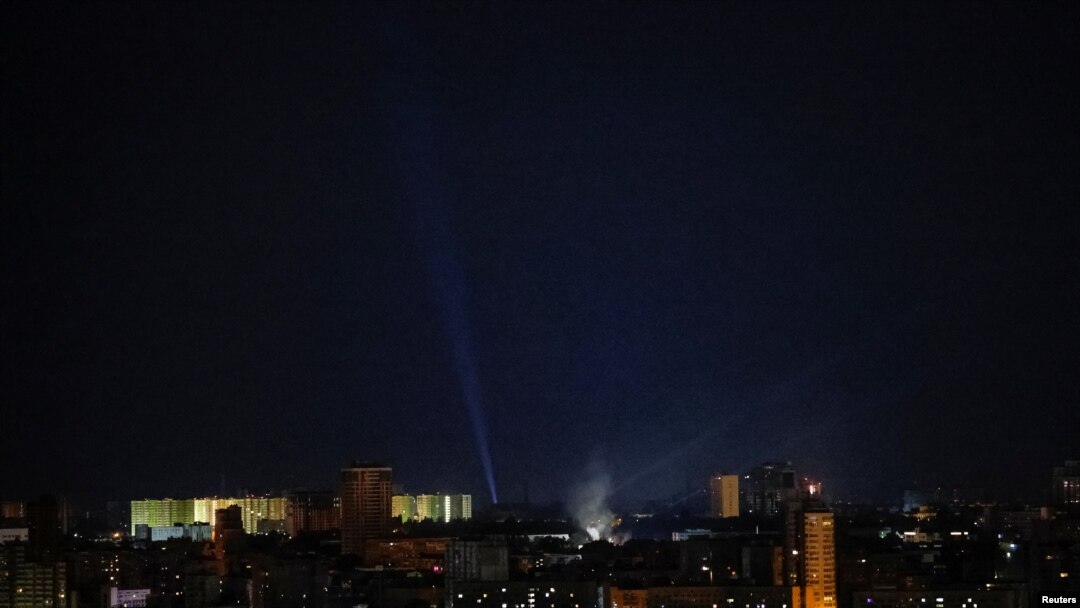 Imagini din Kiev în timpul unii atac cu drone.