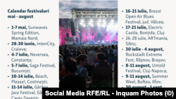 Festivaluri în România, mai - august 2024