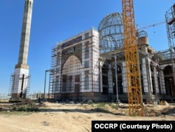Still under construction, the vast new center of Islamic study and worship will be anchored by a 20,000 square-meter mosque that will hold 5,000 people and include a religious school, a library, and a congress hall.