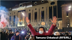 აქცია პარლამენტთან. 7 მარტი, 2023 წელი