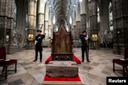 Tronul Regelui Eduard și „Piatra destinului”, Westminster Abbey, Londra, 29 aprilie 2023