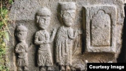 A carving from a 10th-century tower at Georgia's Korogho complex that is currently little more than a pile of rubble.