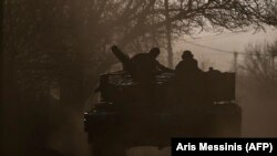 سربازان اوکراینی در خط مقدم نبرد با اردوی روسیه 
