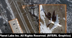 Locul de staționare al avionului rusesc de supraveghere A-50, cu mai puțin de zece zile înainte de atacul de duminică. Imagine din satelit.