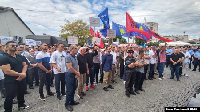 Pamje nga protesta në Prizren.