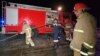 Armenian rescue workers attend a fatal bus rash on the Yerevan-Gyumri highway on August 14. 