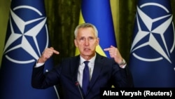 Генеральний секретар НАТО Єнс Столтенберґ, Київ, Україна, 20 квітня 2023 року