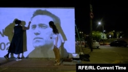 Акции памяти Алексея Навального в Буэнос-Айресе
