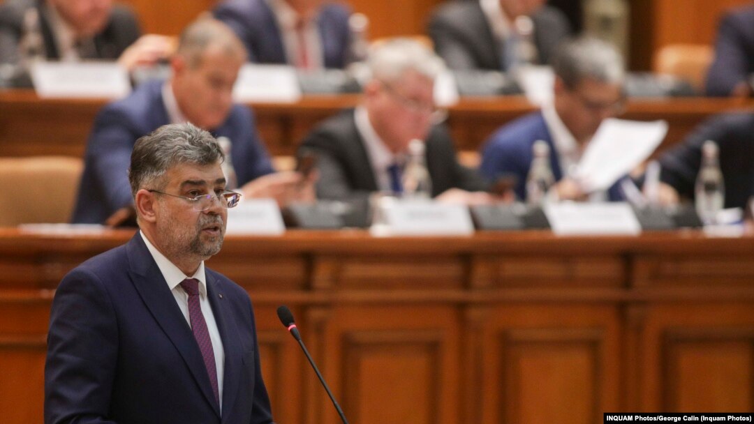Marcel Ciolacu în Parlament.