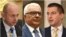 Montenegrin politicians Milan Knezevic (left), Andrija Mandic (center) and Aleksa Becic (combo photo)