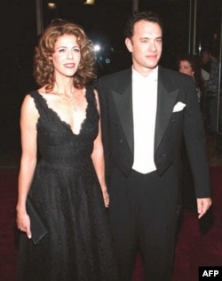 Том Ханкс и Рита Уилсън на наградите на Американския филмов институт на 2 март 1995 г. в Бевърли Хилс.