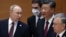 Prezidentlar - Vladimir Putin, Si Szinpin va Shavkat Mirziyoyev Samarqanddagi SHHT sammitida. 16-sentabr, 2022-yil 