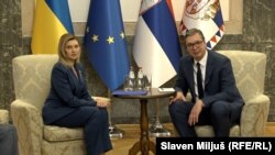 Prva dama Ukrajine Olena Zelenska i predsjednik Srbije Aleksandar Vučić
