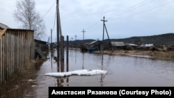 Наводнение в селе Подволошино, Катангский район, Иркутская область