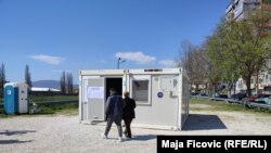 Glasačko mesto u Severnoj Mitrovici, 23. april 2023.