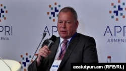 Armenia - Markus Ritter, head of the EU Monitoring Mission in Armenia, speaks at a conference in Yerevan, June 28, 2024. 