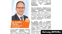 Részlet Garabits Márton közöségi médiás választási reklámjából