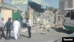 Prizor nakon napada na policijsku stanicu u Zahedanu, 8. juli 2023.