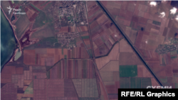 Спутниковый снимок: село Филатовка Красноперекопского района Крыма, 13 ноября 2022 года