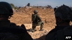 سربازان اسرائیلی در بخشی از نوار غزه
