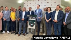 Predsednik SVM-a Balint Pastor i drugi članovi stranke, foto-arhiv.