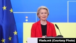 President of the European Commission, Ursula von der Leyen, during the official visit to North Macedonia — Skopje, 30.10.2023